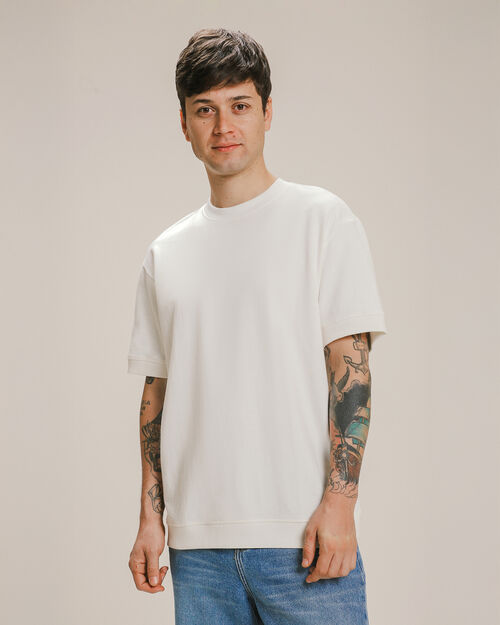 Playera Blanca Relaxed